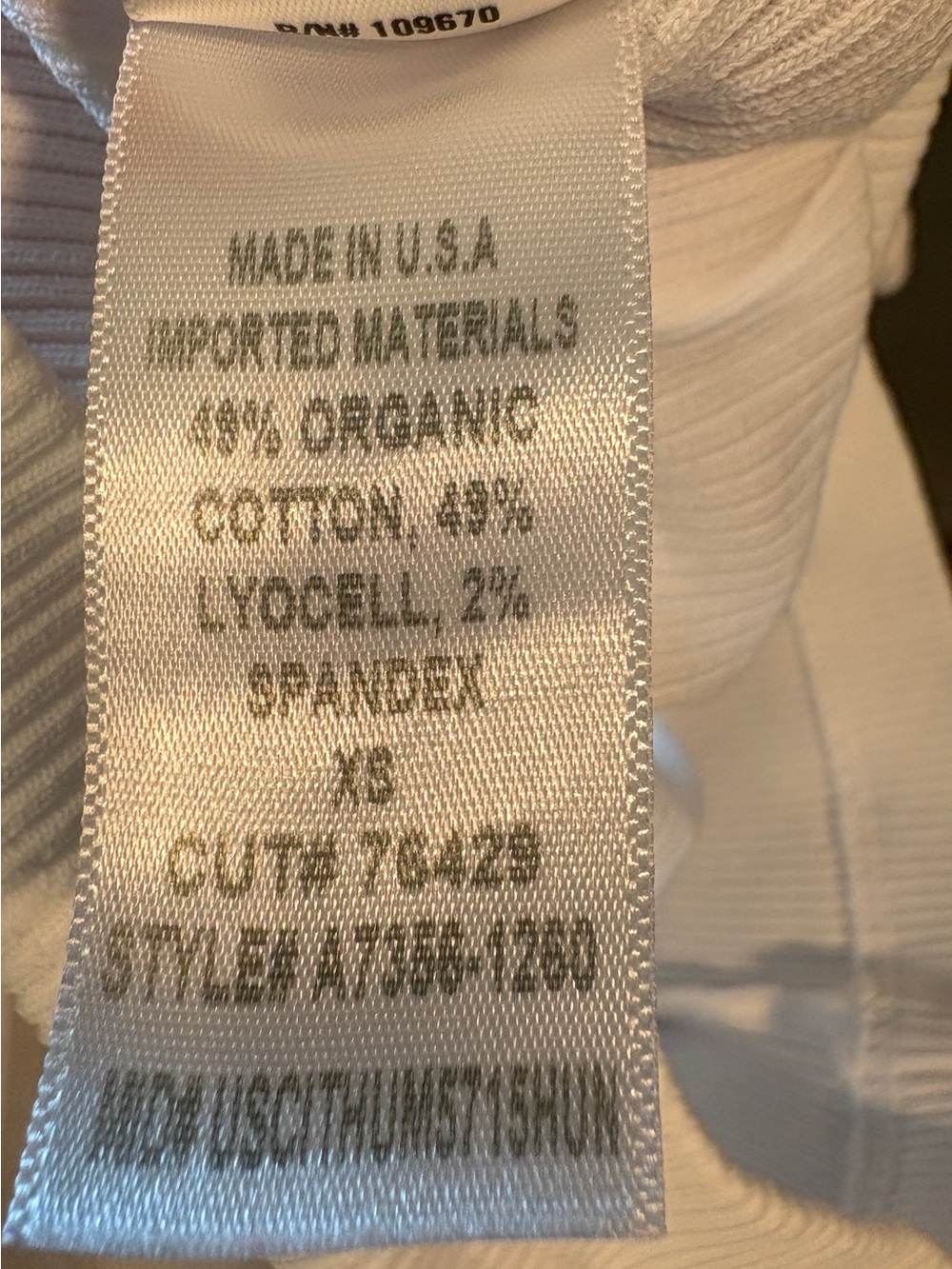 Agolde White Ribbed Racerback Tank - Picture 6 of 6